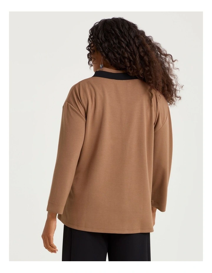 Natural Bronte Top in Praline image 2