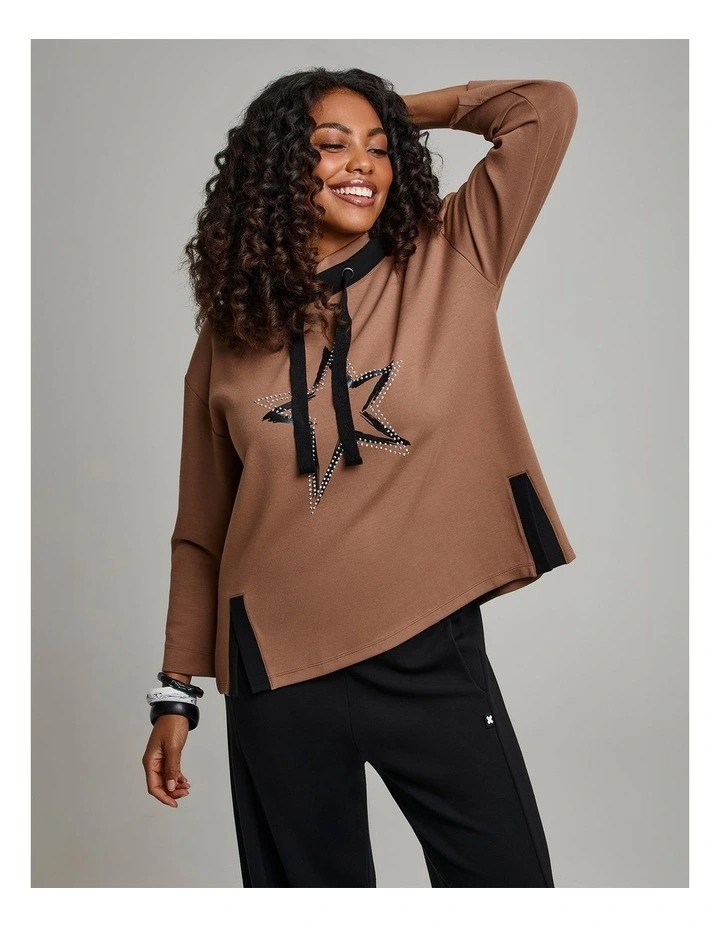 Natural Bronte Top in Praline image 5