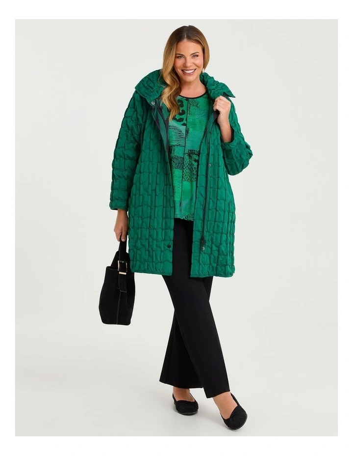 Circle Burnout Pocket Top Jade Green/print image 4