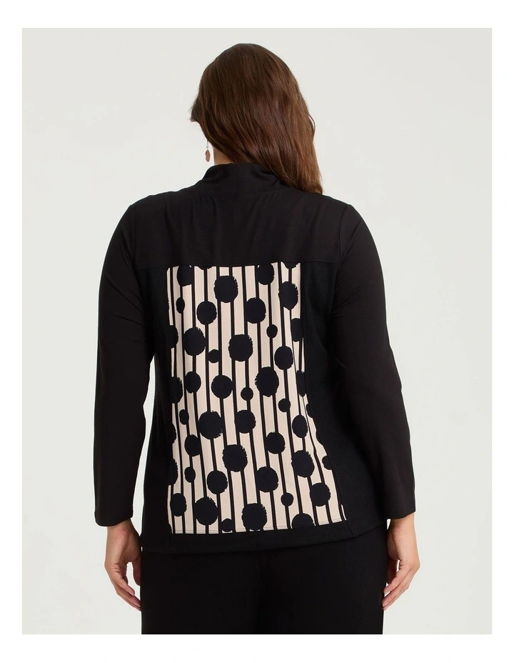 Natural Becca Spliced Spot Top Print image 2