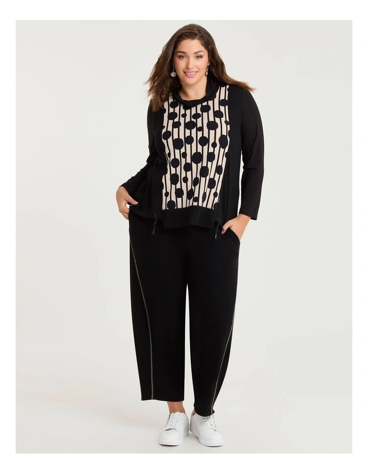 Natural Becca Spliced Spot Top Print image 4
