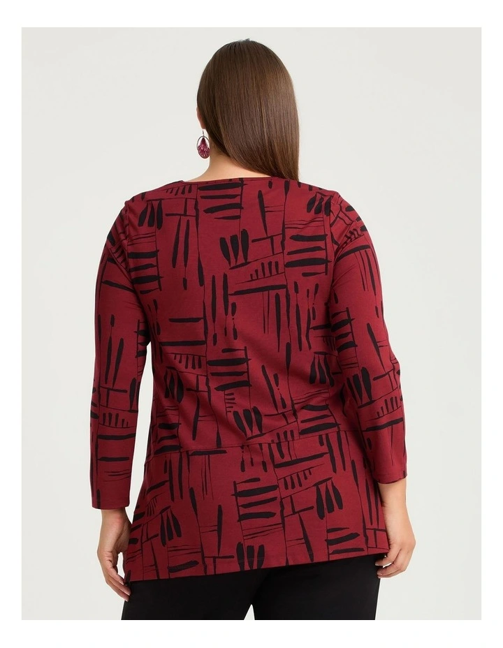 Ponte Ruby Abstract Top Print image 2