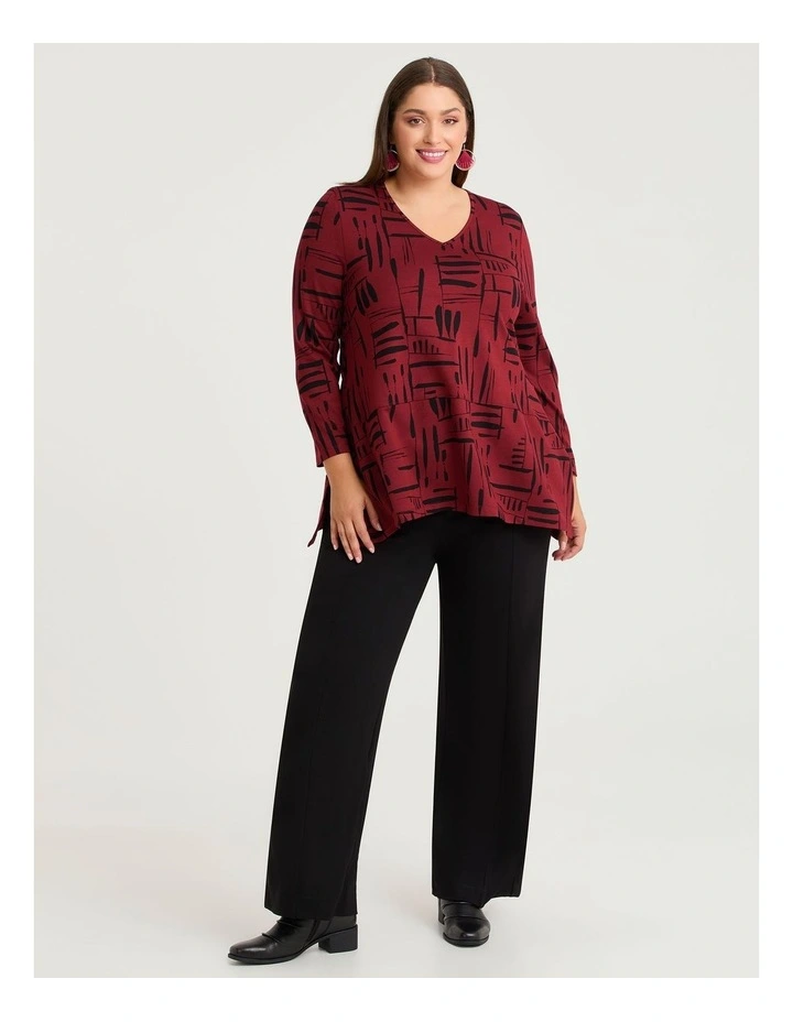 Ponte Ruby Abstract Top Print image 3