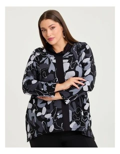 Natural Floral Reign Top Print