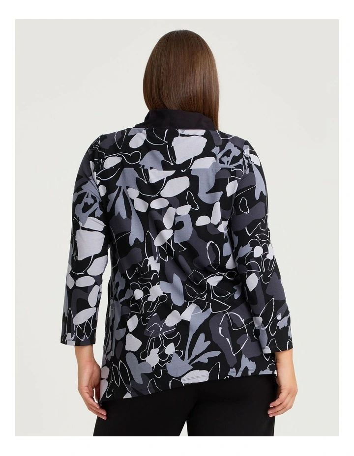Natural Floral Reign Top Print image 2