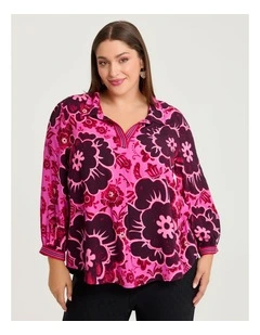 Natural Fluer Tunic Print