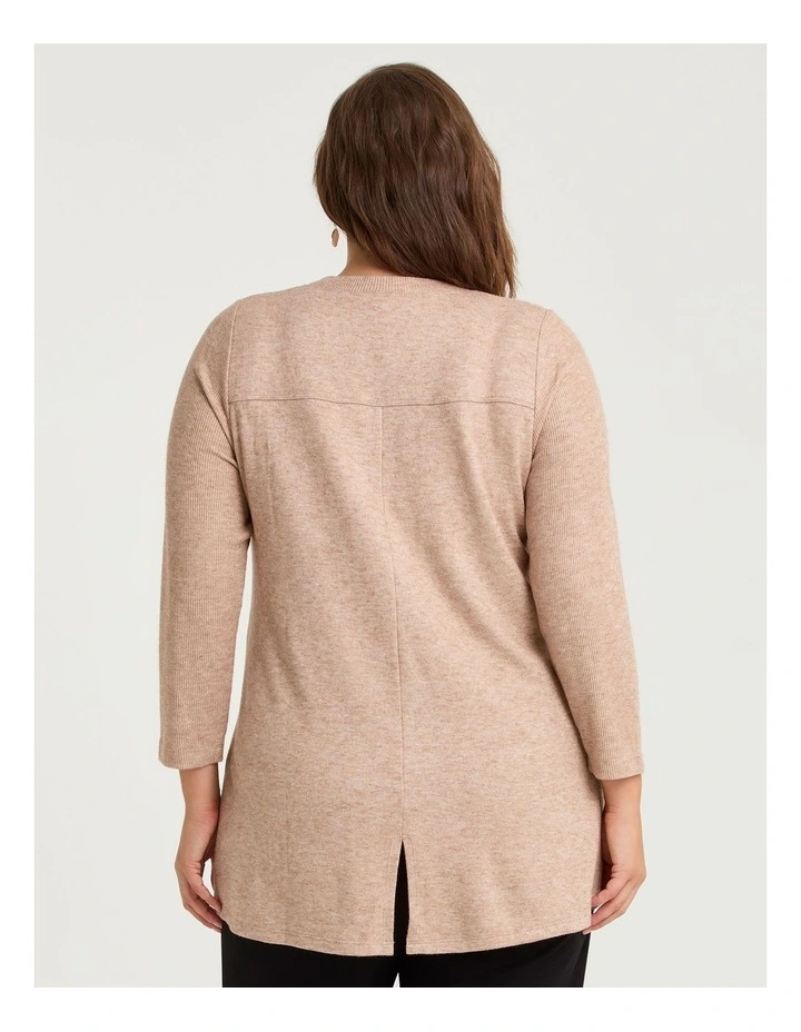 Natural Celine Textured Tunic Brown Sugar image 2