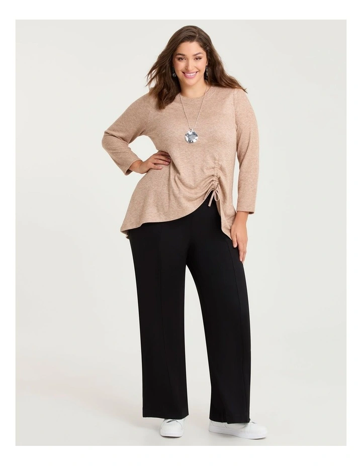Natural Celine Textured Tunic Brown Sugar image 3