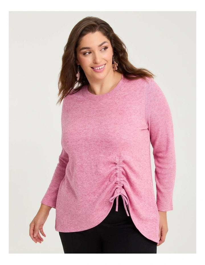 Natural Celine Textured Tunic Mid Pink image 1