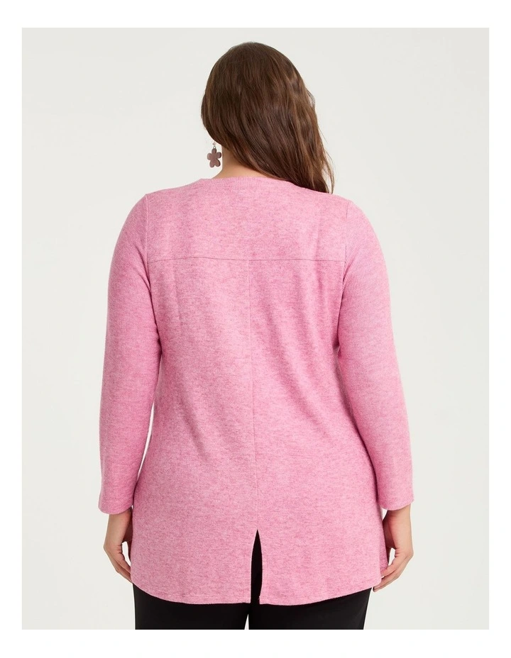Natural Celine Textured Tunic Mid Pink image 2