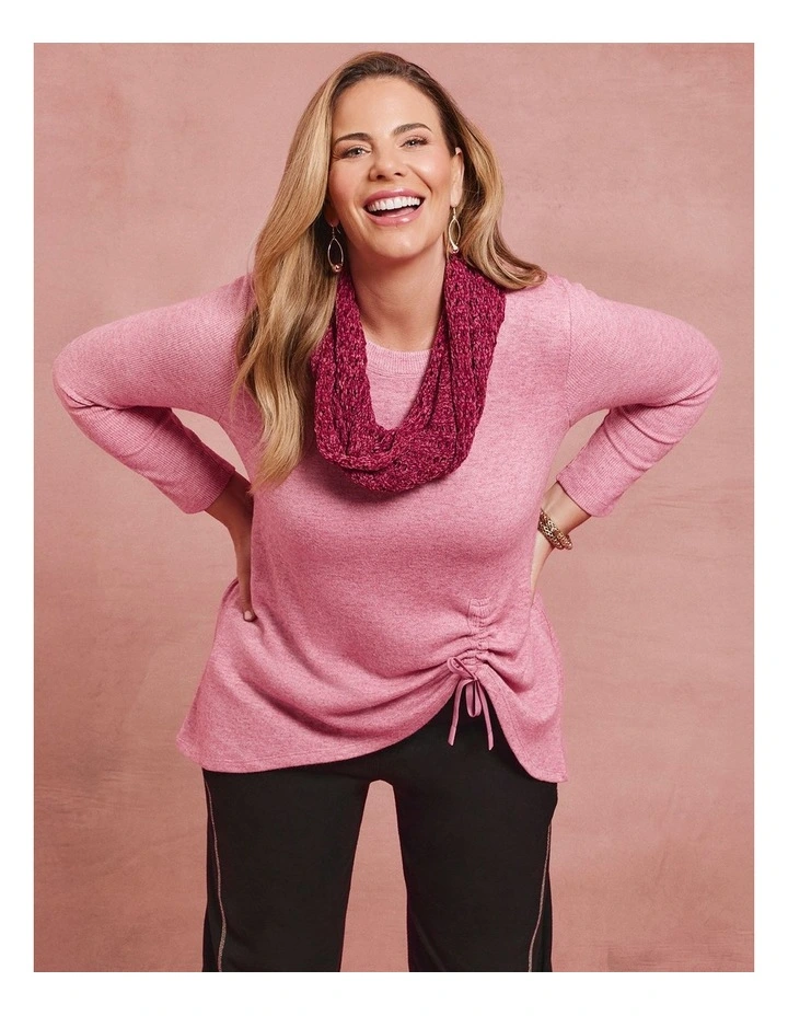 Natural Celine Textured Tunic Mid Pink image 4