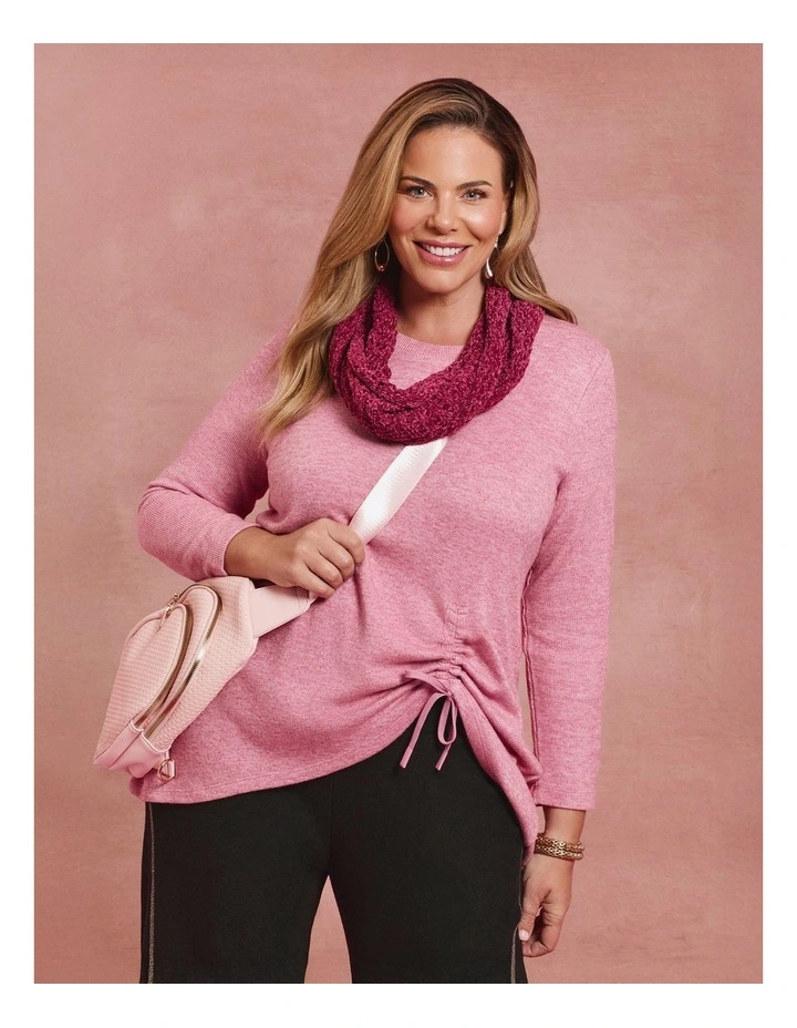Natural Celine Textured Tunic Mid Pink image 5