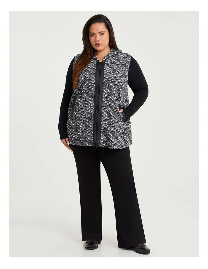 Dot Jacquard Knit Vest Black/grey/white image 3