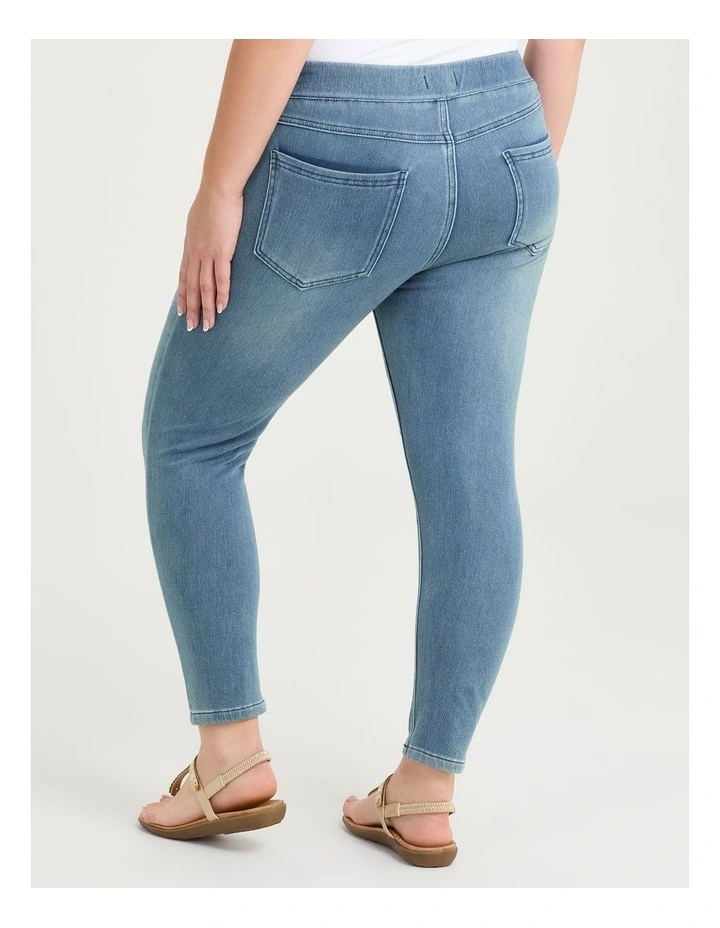 The Petite Best Friend Jegging Mid Blue image 2