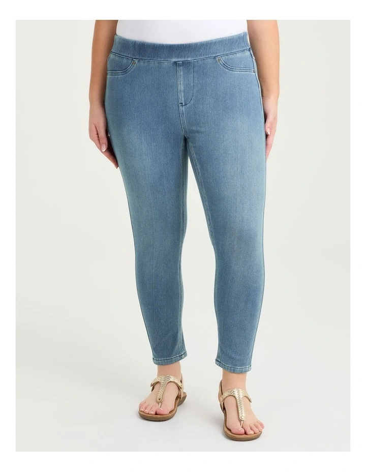 The Petite Best Friend Jegging Mid Blue image 3