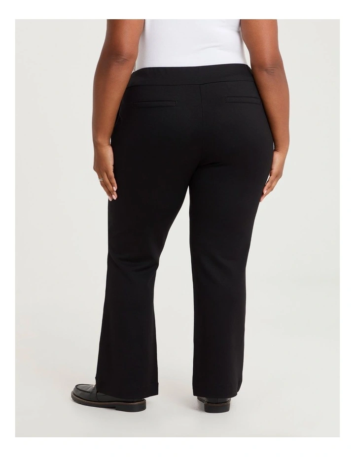 Petite Bootleg Natural Ponte Pant Black image 2
