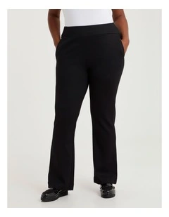 Tall Bootleg Natural Ponte Pant Black
