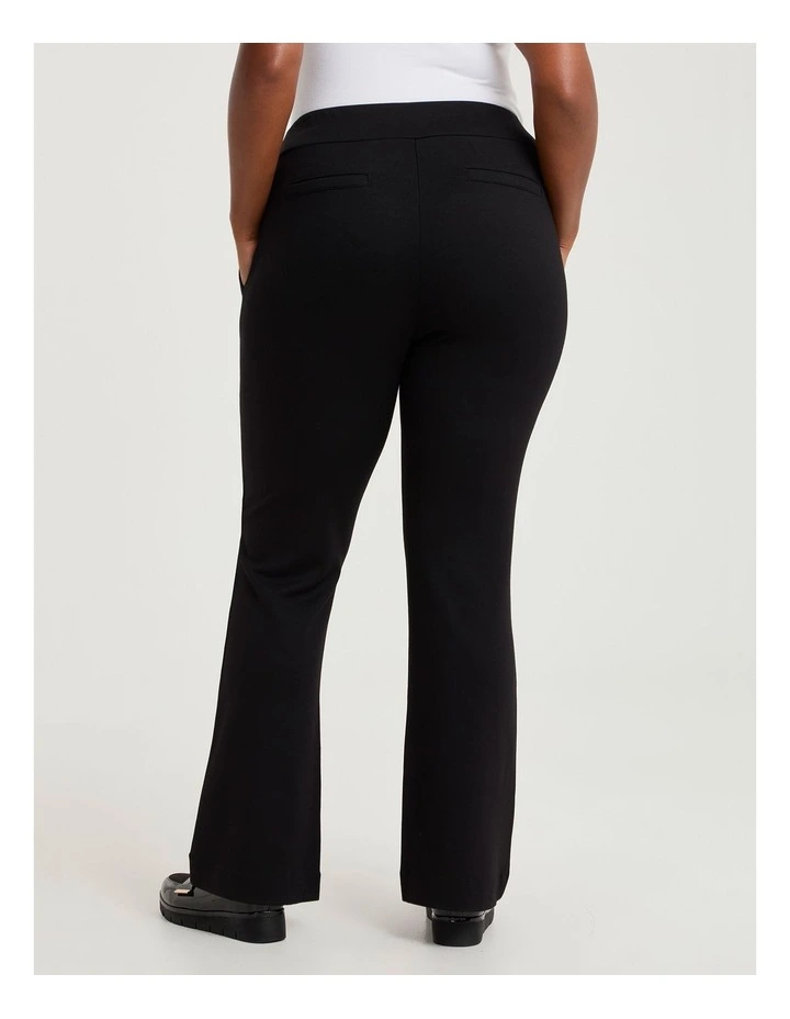 Tall Bootleg Natural Ponte Pant Black image 2