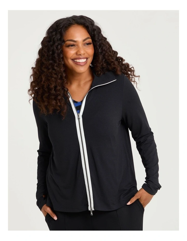 Australian Wool Blend Ani Cardigan Black image 1
