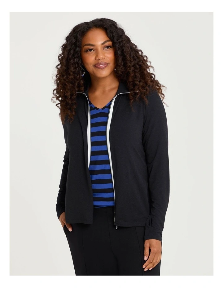Australian Wool Blend Ani Cardigan Black image 3