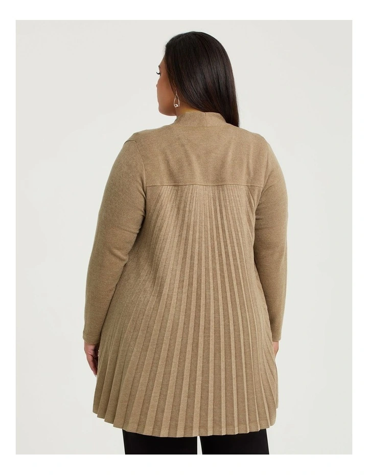 Pleat Back Snug Cardigan Brown Sugar image 2