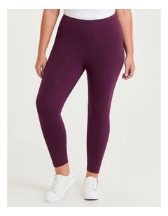 Bamboo Breezy 7/8 Legging in Burgundy Berry
