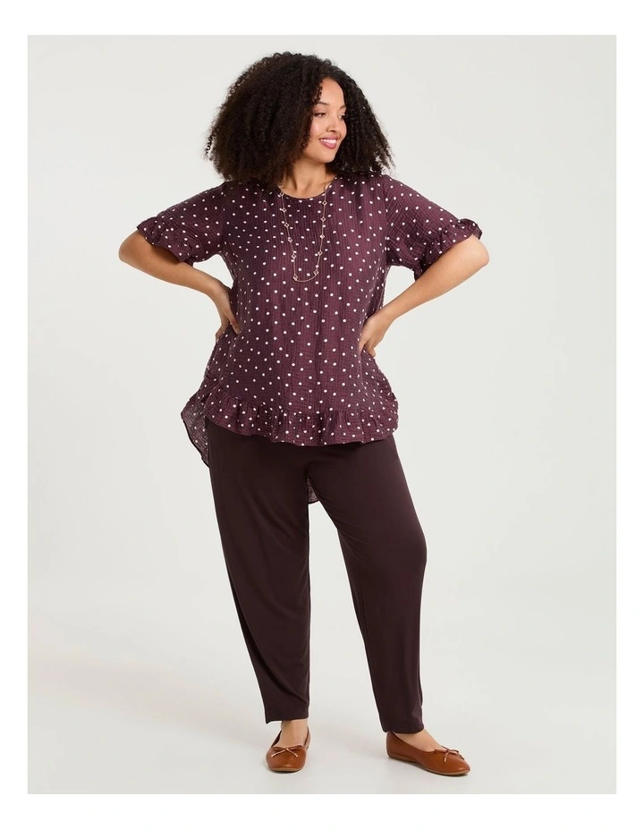 Bamboo Lounge Pant Chocolate Plum image 4