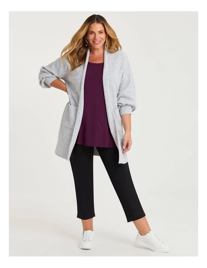 Bamboo Base 3/4 Sleeve Top in Burgundy Berry image 4