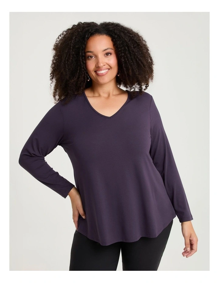Natural Long Sleeve Everyday T-shirt Nightshade image 1