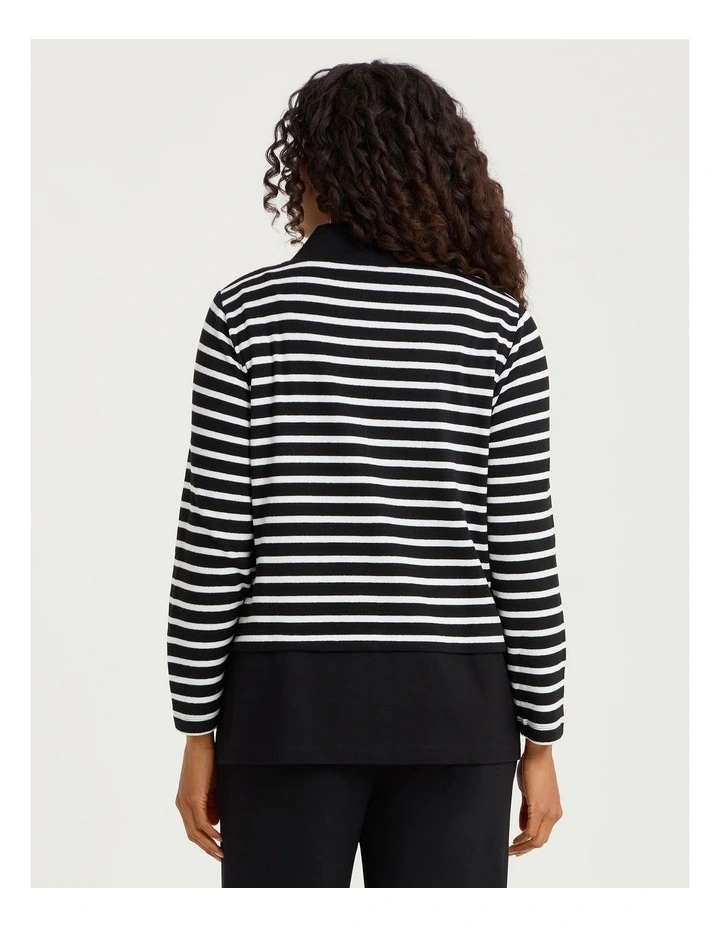 Natural Cala Stripe Splice Top Black/stripe image 2