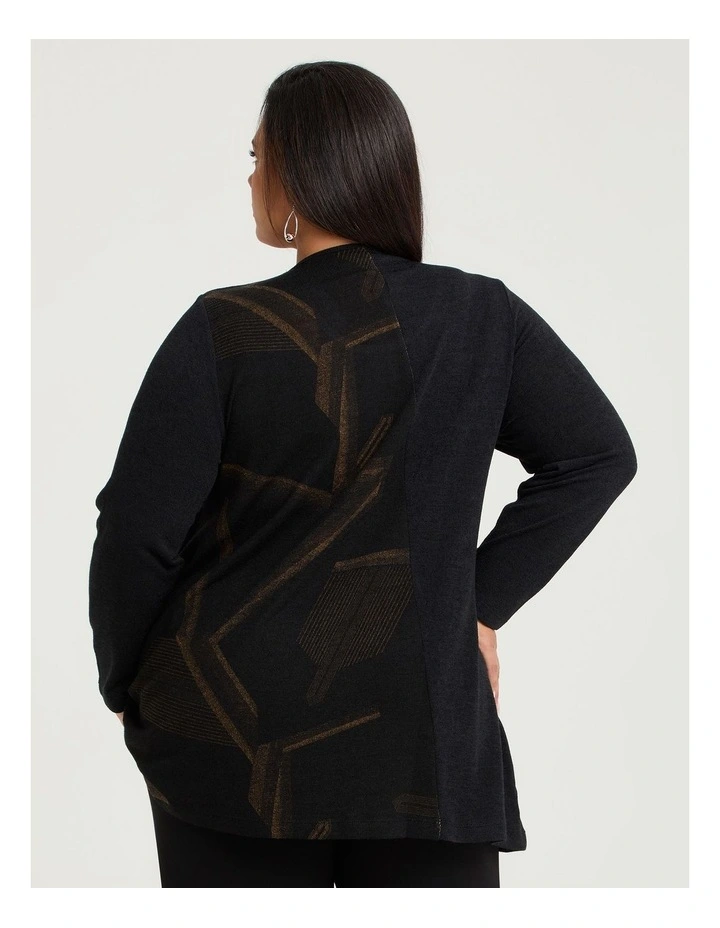 Spliced Angle Snug Tunic Black/print image 2