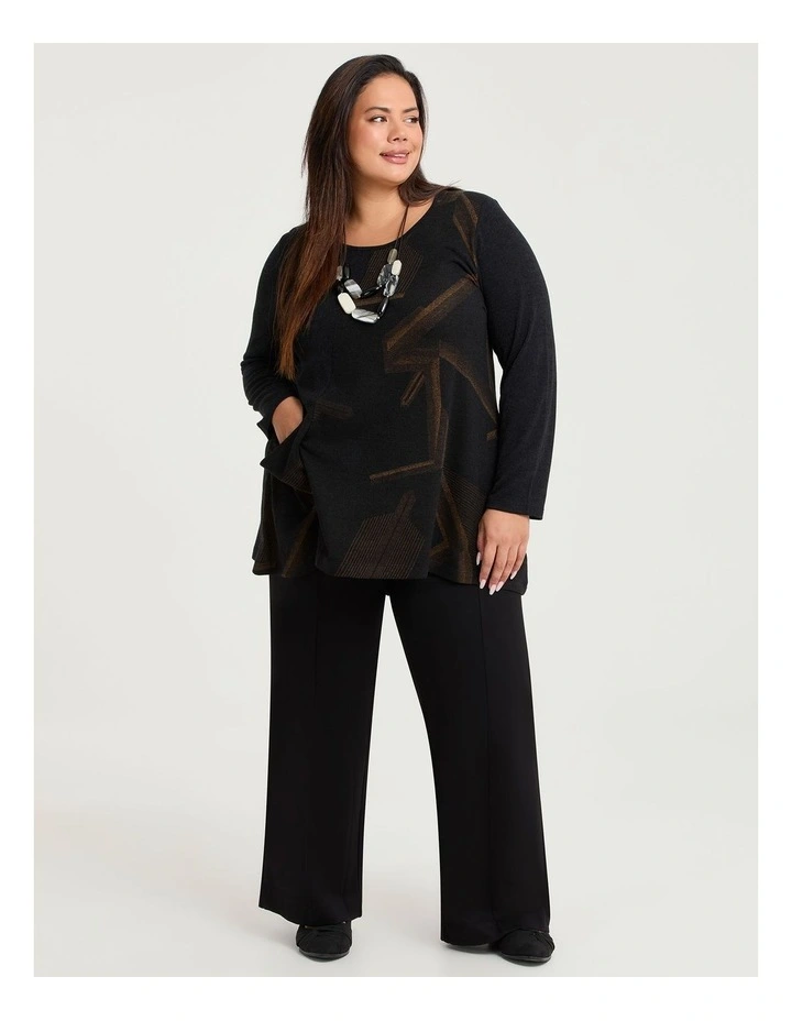 Spliced Angle Snug Tunic Black/print image 3