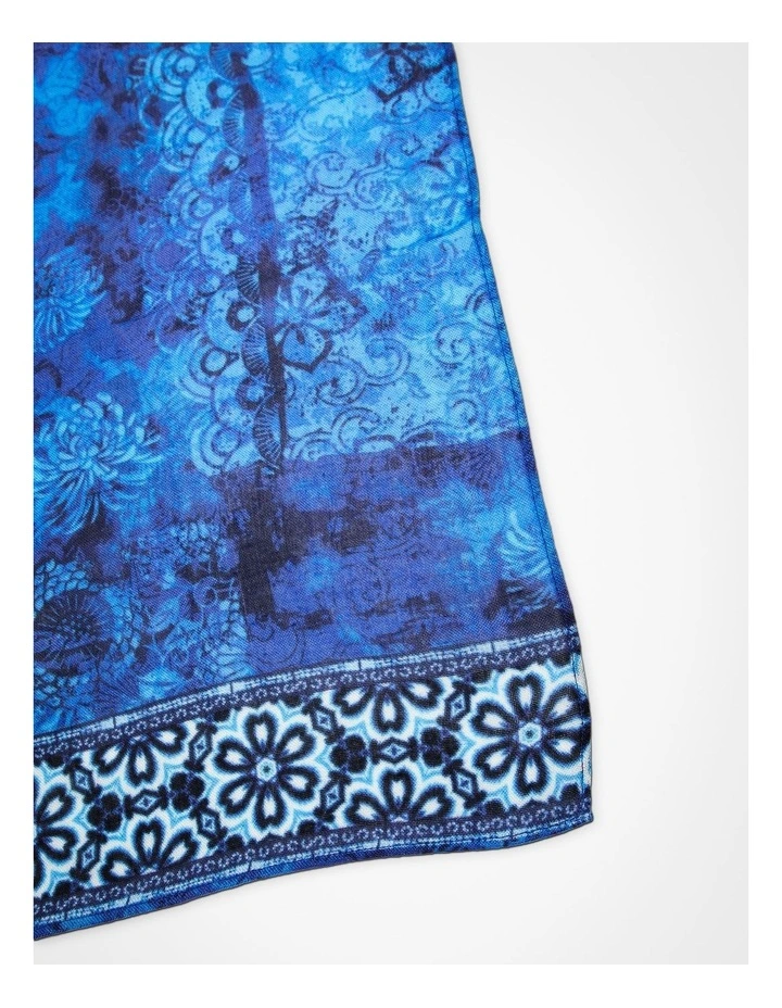 Shibori Patchwork Cape Blue image 4