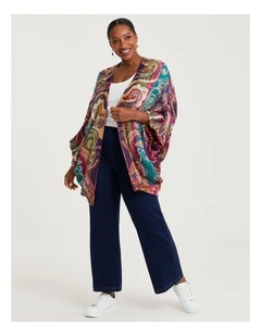 Multi Colour Embroidered Cape Multi