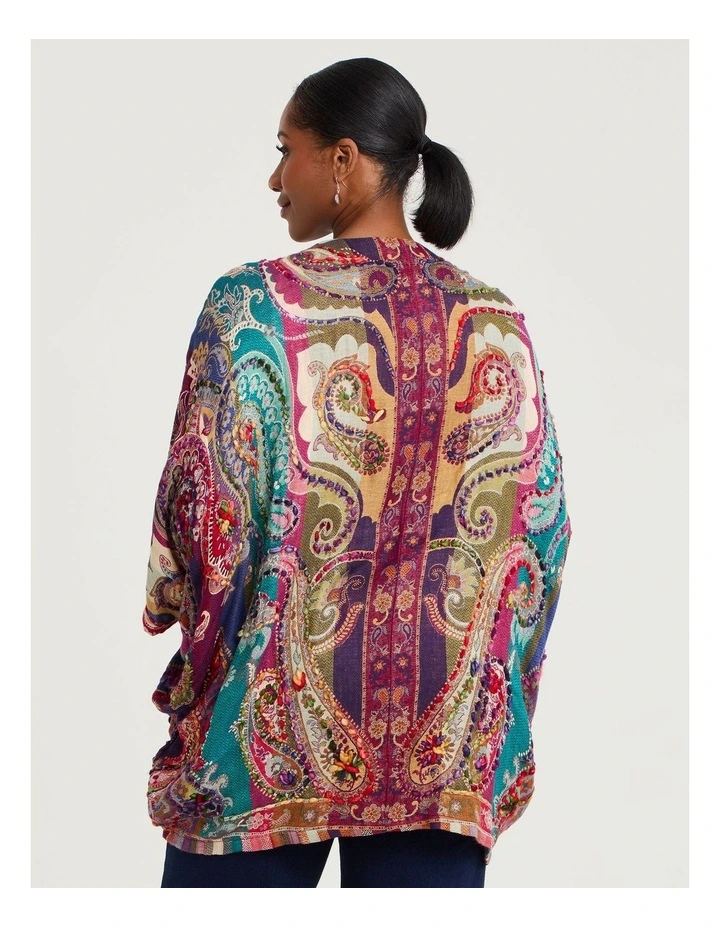Multi Colour Embroidered Cape Multi image 2