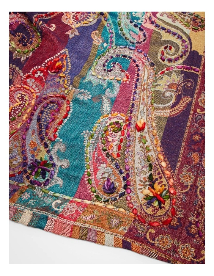 Multi Colour Embroidered Cape Multi image 4