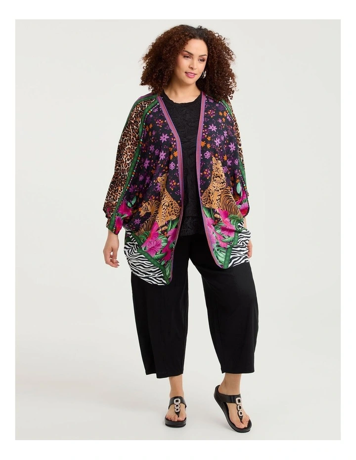 Animal Spliced Curved Cape Multi image 3