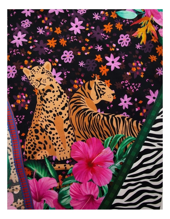 Animal Spliced Curved Cape Multi image 4