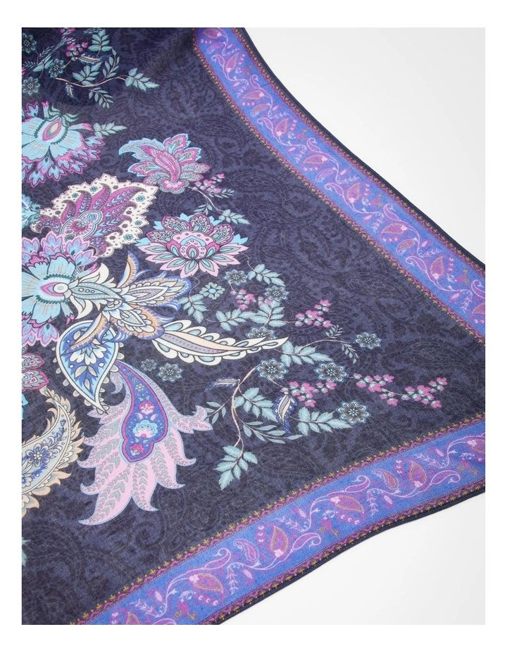 Purple Paisley Print Cape Purple image 4