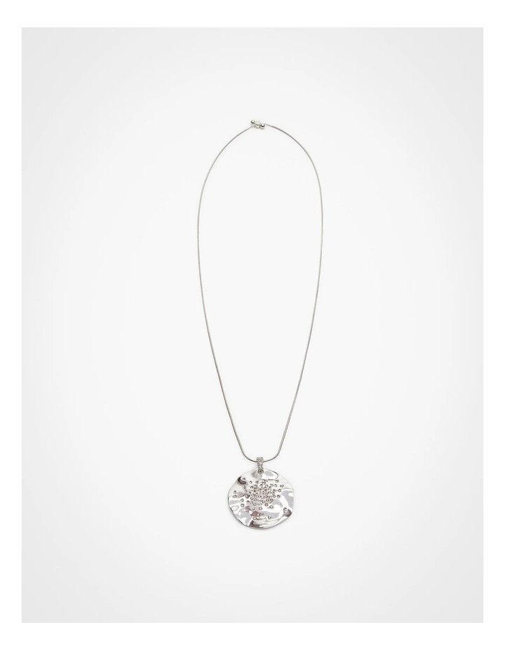 Silver Diamante Long Necklace Silver image 1