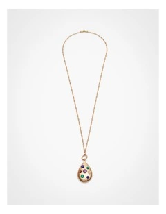Natural Gems Pendant Necklace Gold