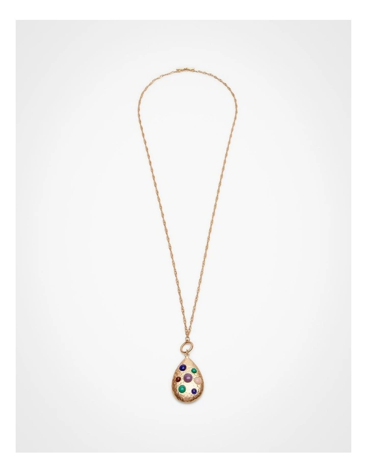 Natural Gems Pendant Necklace Gold image 1
