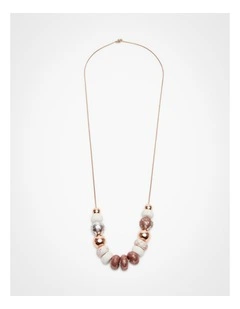 Polymer Brown Tones Necklace Brown