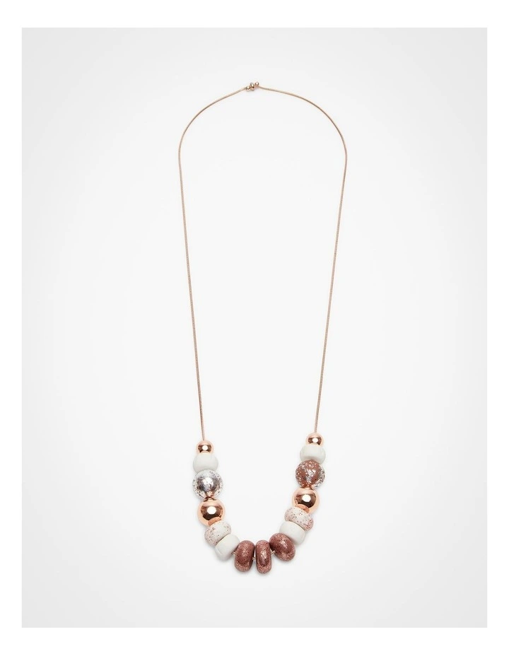 Polymer Brown Tones Necklace Brown image 1