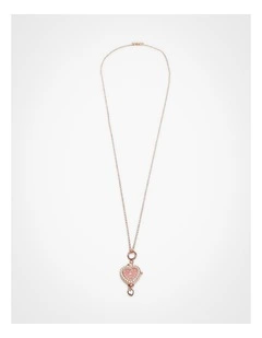 Red Watch Heart Multiwear Necklace Rose Gold