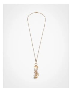 Natural Gems Pearl Cluster Necklace Gold