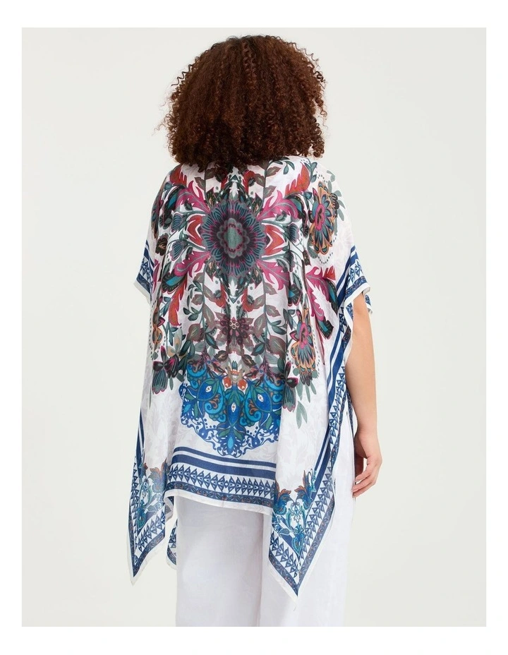 Paisley Design Poncho Multi image 2