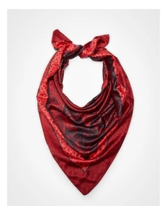 Bohemian Print Small Scarf Red