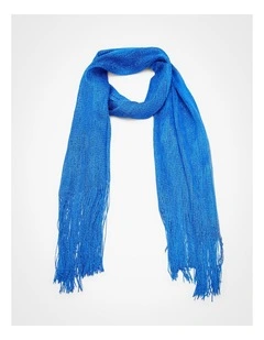 Shiny Metallic Scarf Blue