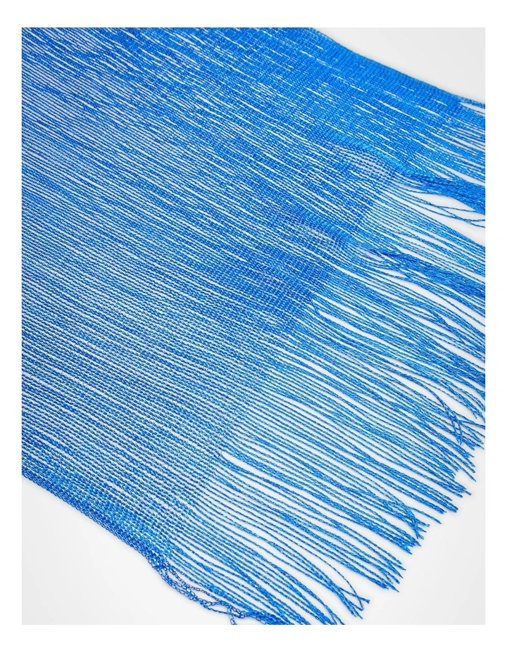 Shiny Metallic Scarf Blue image 4